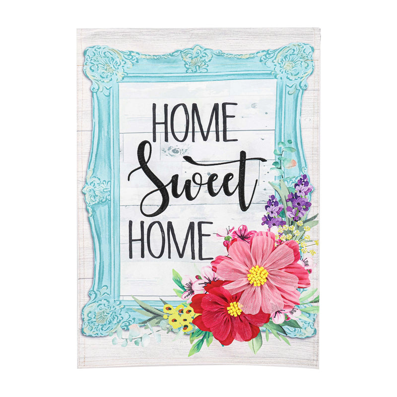Home Sweet Home Frame Garden Linen Flag,14l10184