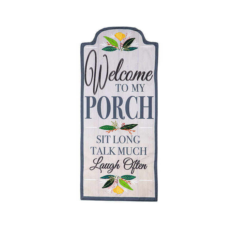 Welcome to My Porch Everlasting Impressions Textile Décor,14l10289xl