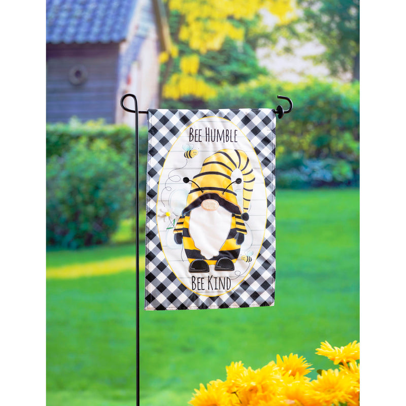 Bee Humble Bee Kind Gnome Garden Linen Flag,14l10343