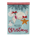 Seashell Ornaments Garden Linen Flag,14l10631