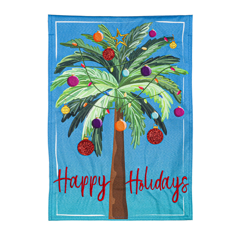 Tropical Christmas Tree Garden Linen Flag,14l10633