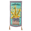 Forsythia Basket Everlasting Impressions Textile Decor,14l10639xl