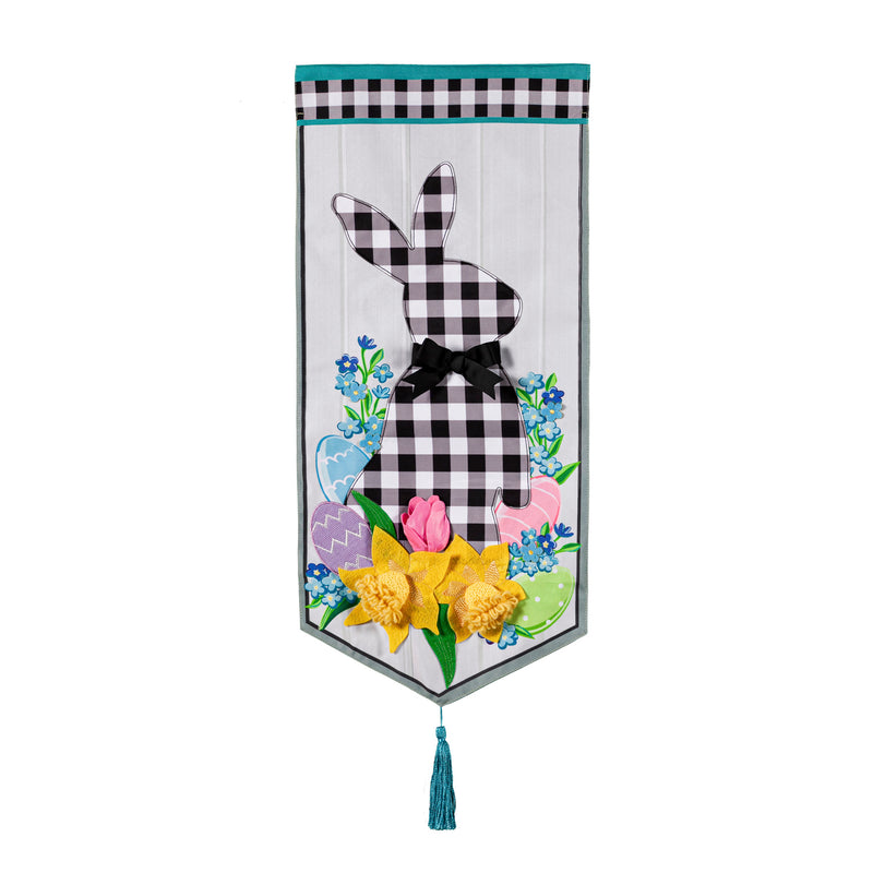 Gingham Easter Bunny Everlasting Impressions Textile Décor,14l10646xl