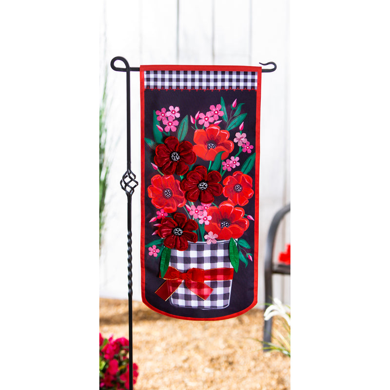 Spring Flowers with Check Everlasting Impressions Textile Décor,14l10647xl