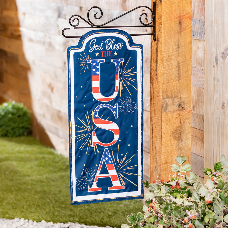 God Bless the USA Everlasting Impressions Textile Décor,14l10965xl