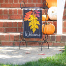 Welcome Autumn Leaves Garden Linen Flag,14l11077
