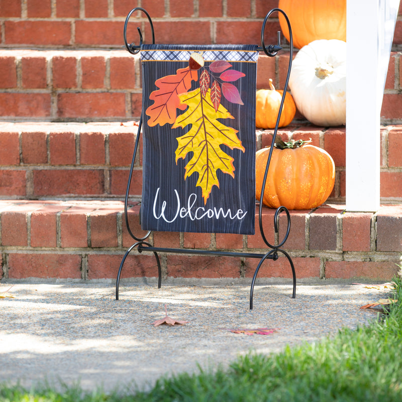 Welcome Autumn Leaves Garden Linen Flag,14l11077