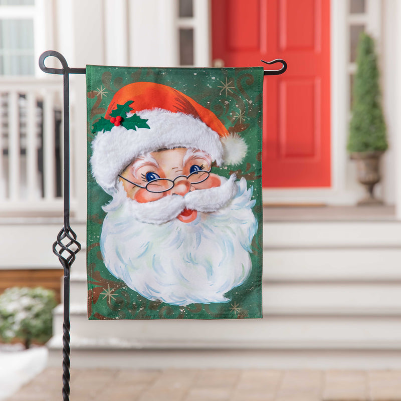 Merry Santa Linen Garden Flag,14l11161