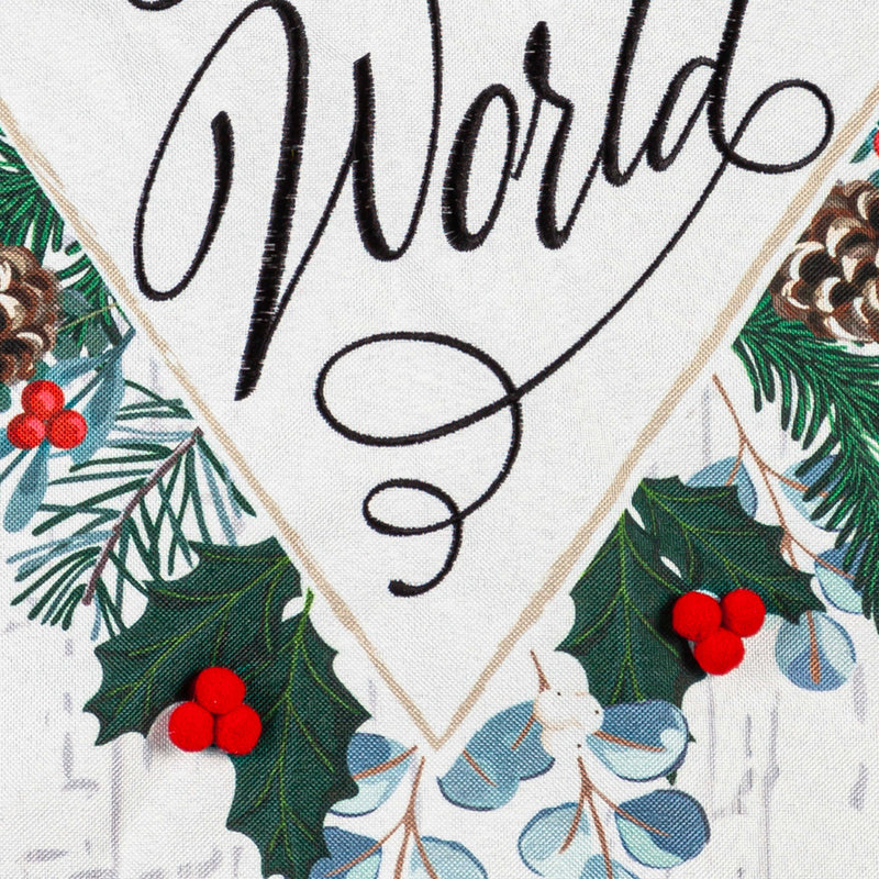 Joy to the World Linen Garden Flag,14l11240