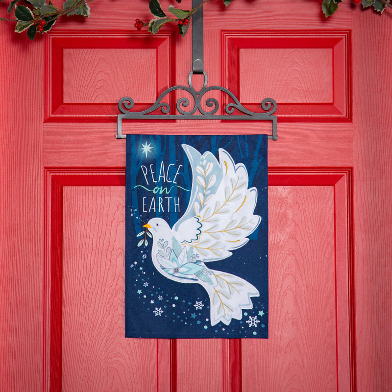 Peace on Earth Dove Linen Garden Flag,14l11246