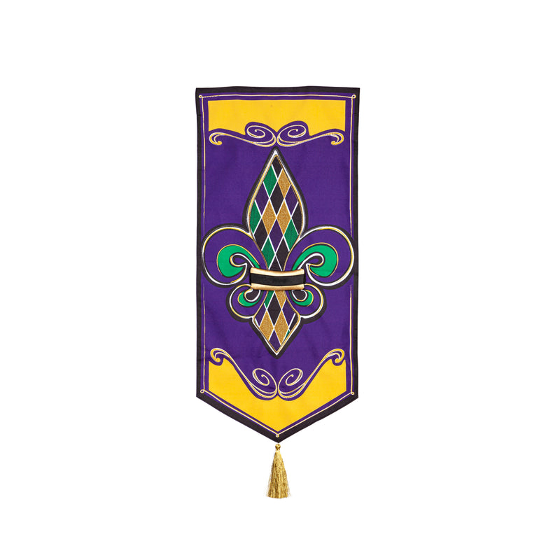 Fleur de Lis Everlasting Impression Garden Flag,14l11358xl