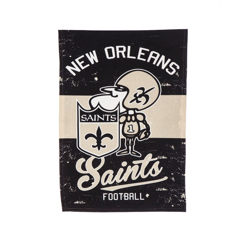 Evergreen Flag,New Orleans Saints, Vintage Linen GDN,18x0.1x12.5 Inches