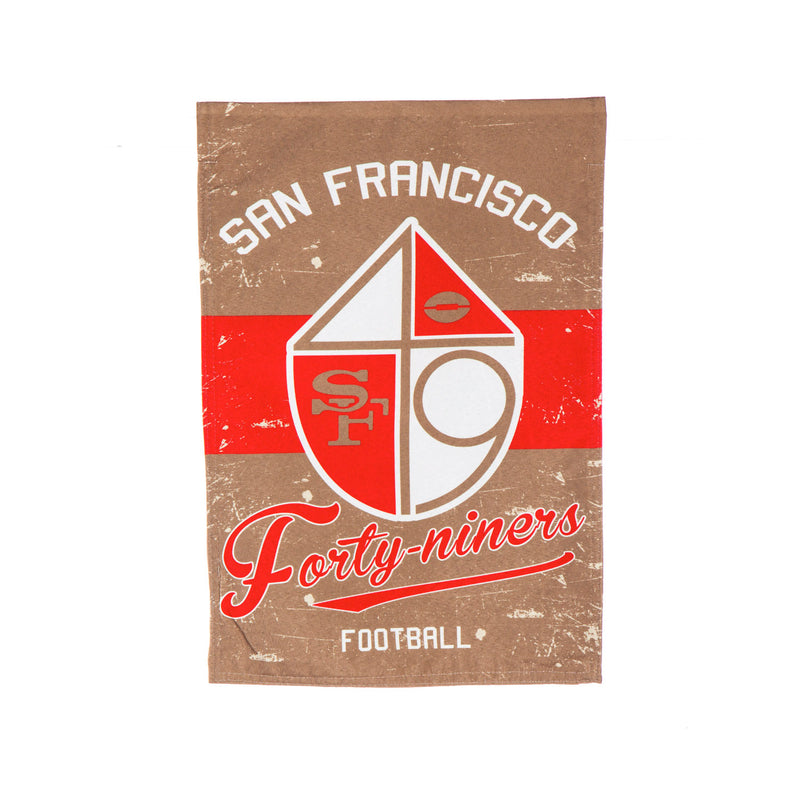 Evergreen Flag,San Francisco 49ers, Vintage Linen GDN,18x0.1x12.5 Inches