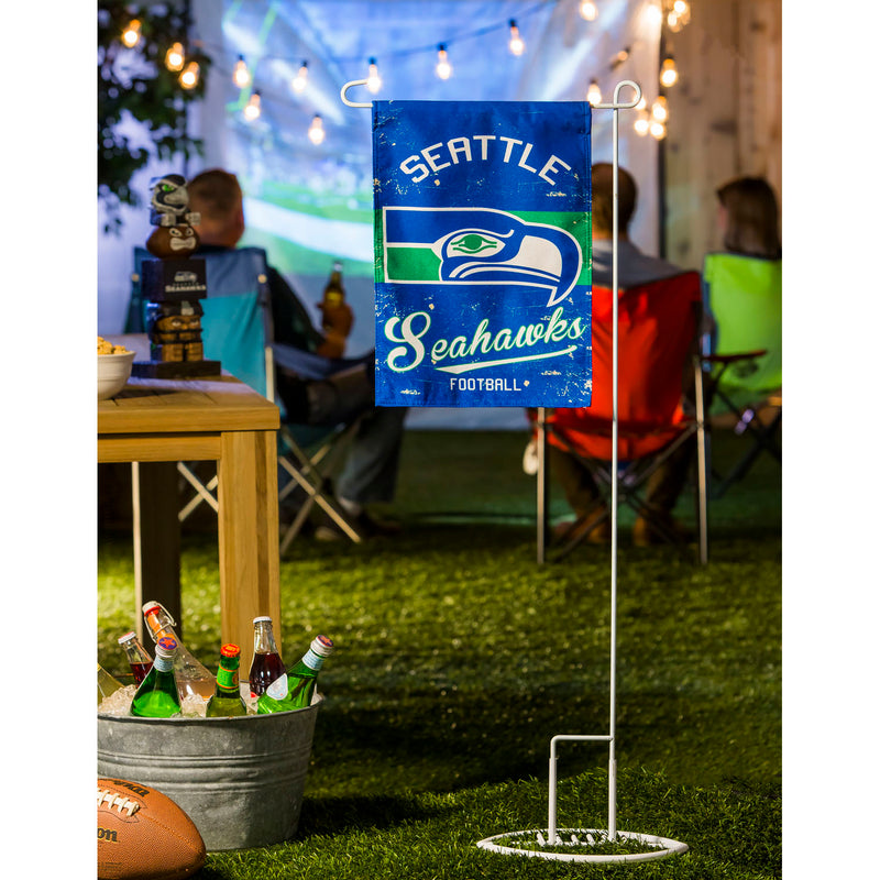 Evergreen Flag,Seattle Seahawks, Vintage Linen GDN,18x0.1x12.5 Inches