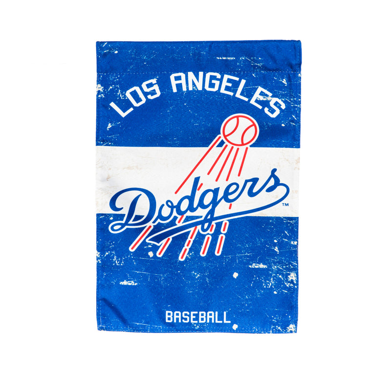 Evergreen Flag,Los Angeles Dodgers, Vintage Linen GDN,12.5x18x0.1 Inches