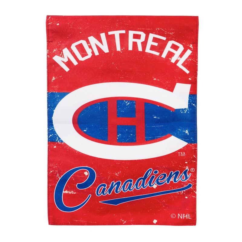 Evergreen Flag,Montreal Canadiens, Vintage Linen GDN,12.5x18x0.1 Inches