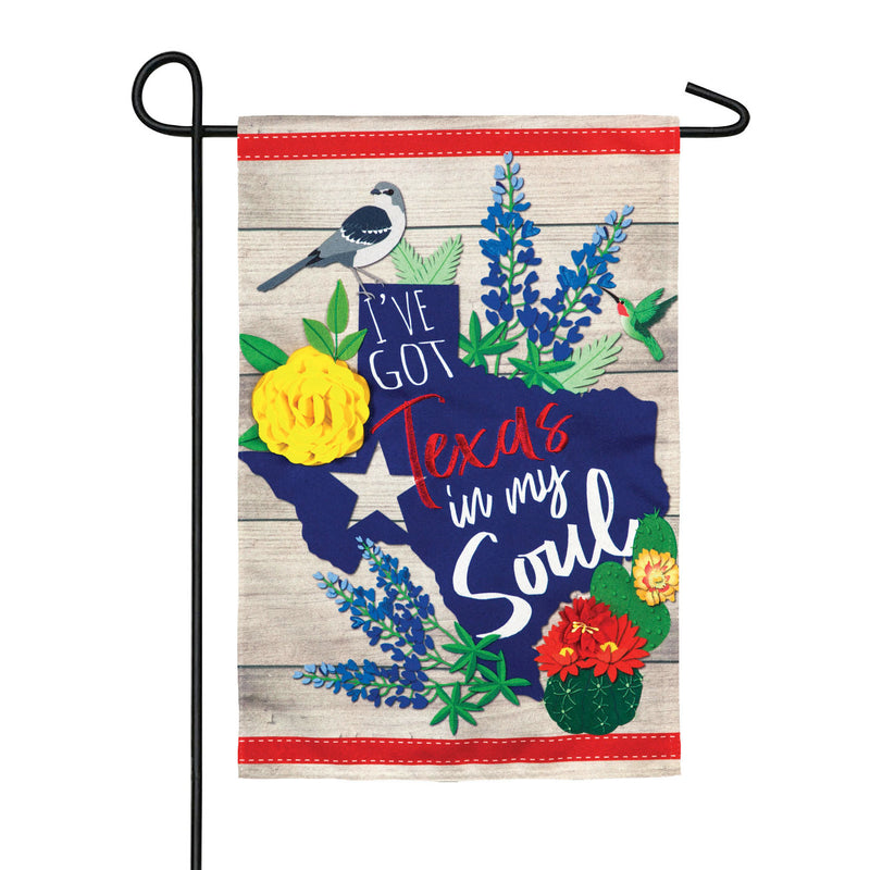 Evergreen Flag,Texas In My Soul Garden Linen Flag,12.5x0.02x18 Inches