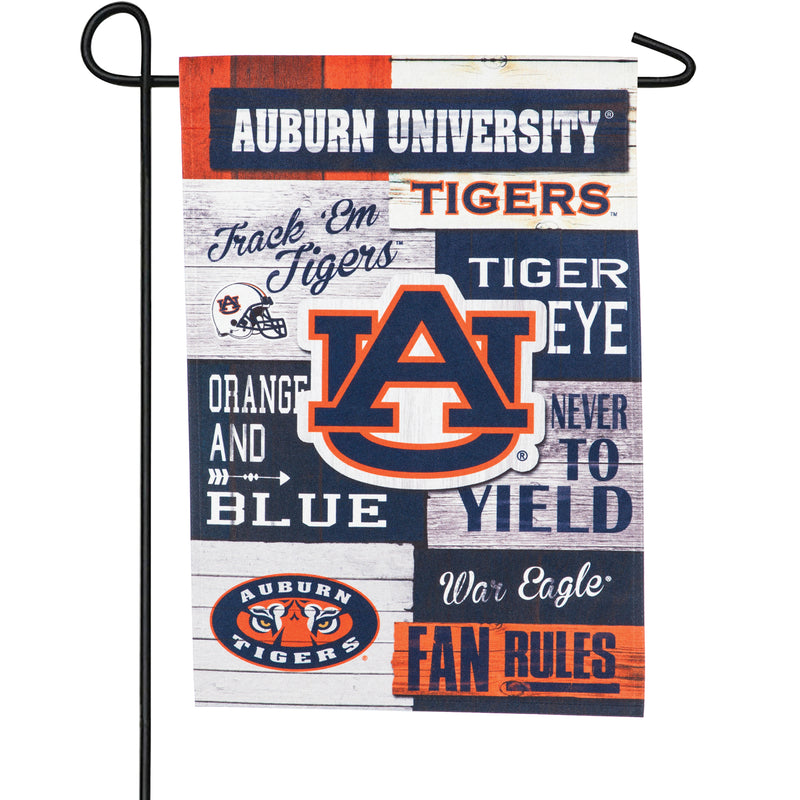 Evergreen Flag,Auburn University, Linen Fan Rules GAR,12.5x18x0.1 Inches