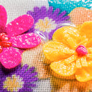 Home Sweet Home Plaid Floral Garden Linen Flag,14l9471