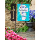 He Restores My Soul Garden Linen Flag,14l9516