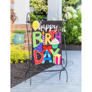 Happy Birthday Garden Linen Flag,14l9811