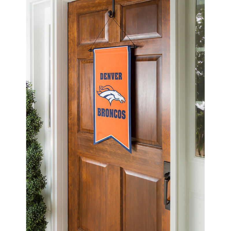 Evergreen Flag,Denver Broncos, Flag Banner,12.5x28x0.1 Inches