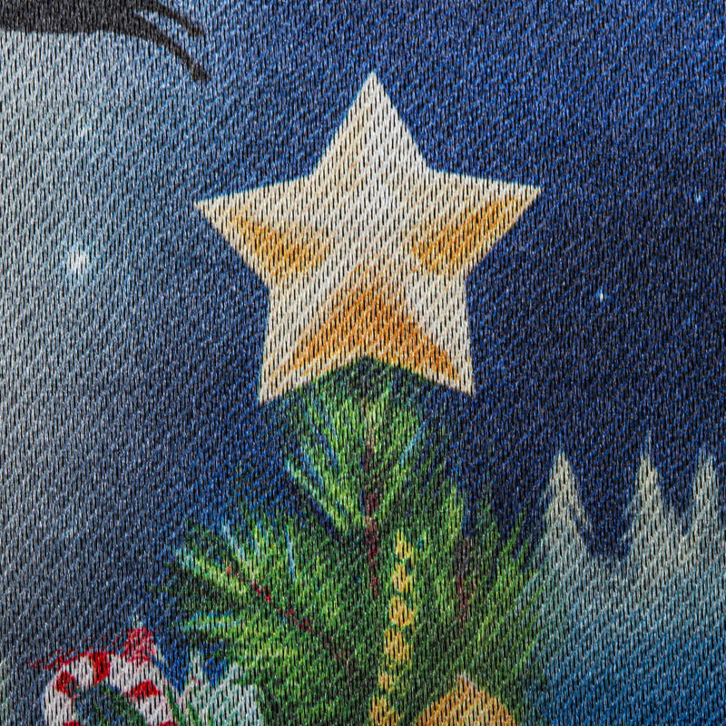Evergreen Flag,Santa's Sleigh on Christmas Garden Lustre Flag,12.5x18x0.05 Inches