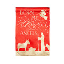Red and Gold Christmas Night Garden Lustre Front & Back Flag,14lu10621fb