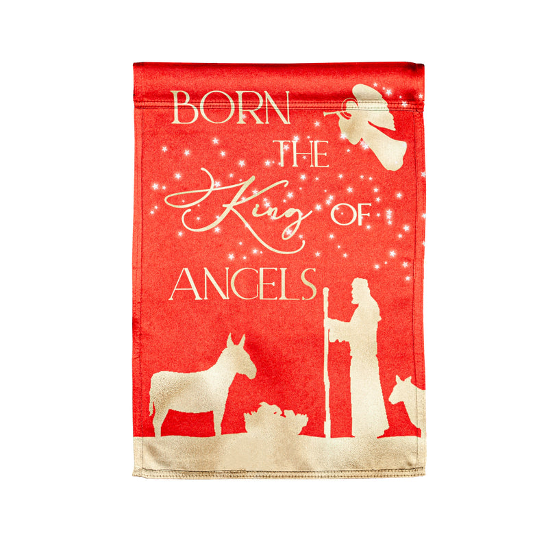 Red and Gold Christmas Night Garden Lustre Front & Back Flag,14lu10621fb