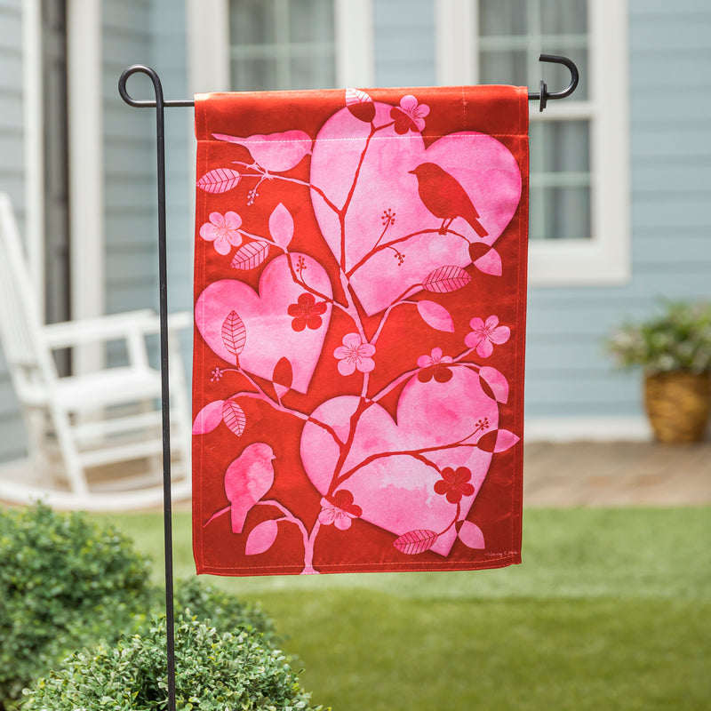 Evergreen Flag,Valentine Silhouette Garden Lustre Flag,13x0.1x18 Inches