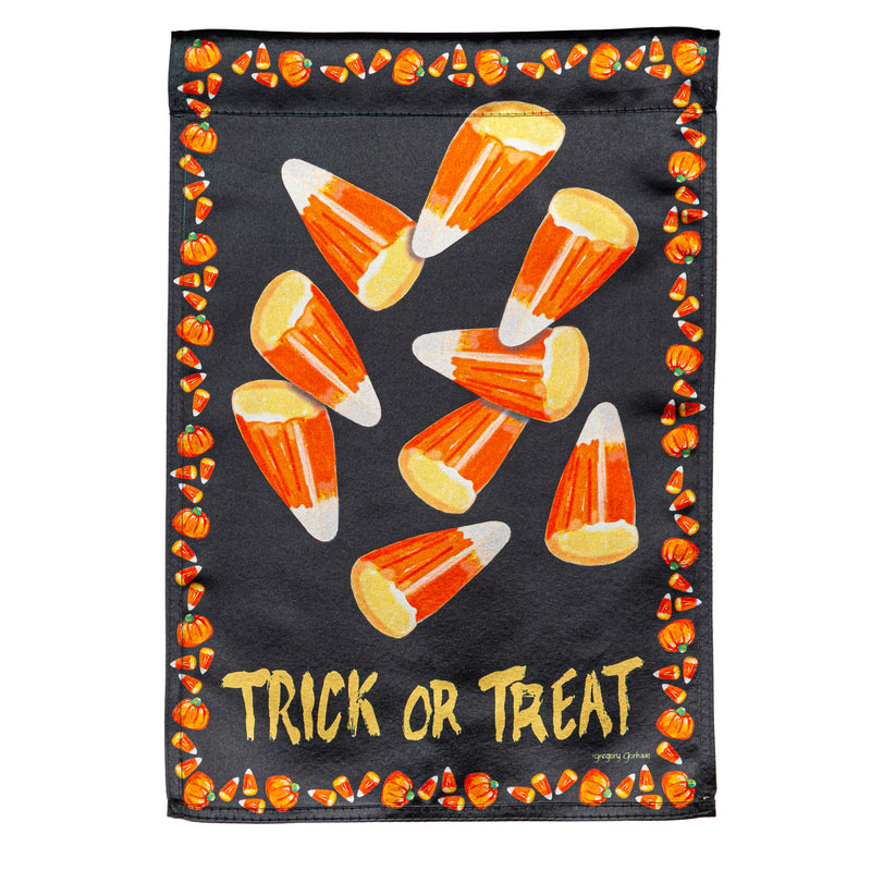Evergreen Flag,Candy Corn Greetings Garden Lustre Flag,13x0.05x18 Inches