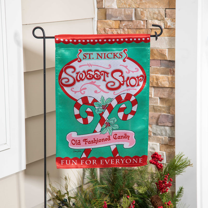 Evergreen Flag,Sweet Shop Christmas  Lustre Garden Flag,13x0.05x18 Inches