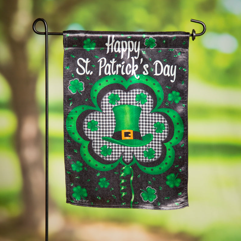 Evergreen Flag,Welcome St. Pats Lustre Garden Flag,12.5x0.05x18 Inches