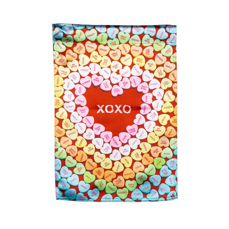 Evergreen Flag,Heart and Candy Love Lustre Garden Flag,12.5x0.05x18 Inches