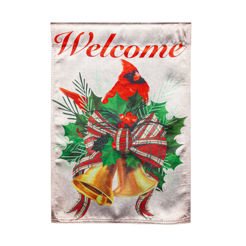 Evergreen Flag,Welcome Cardinal Lustre Garden Flag,13x0.05x18 Inches