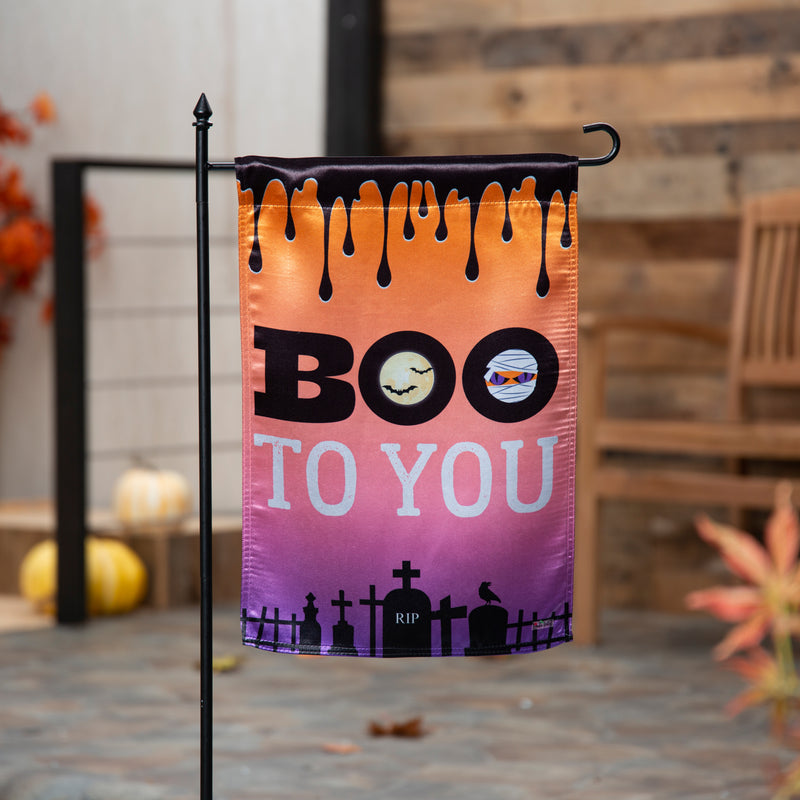 Boo To You Lustre Garden Flag,14lu11895