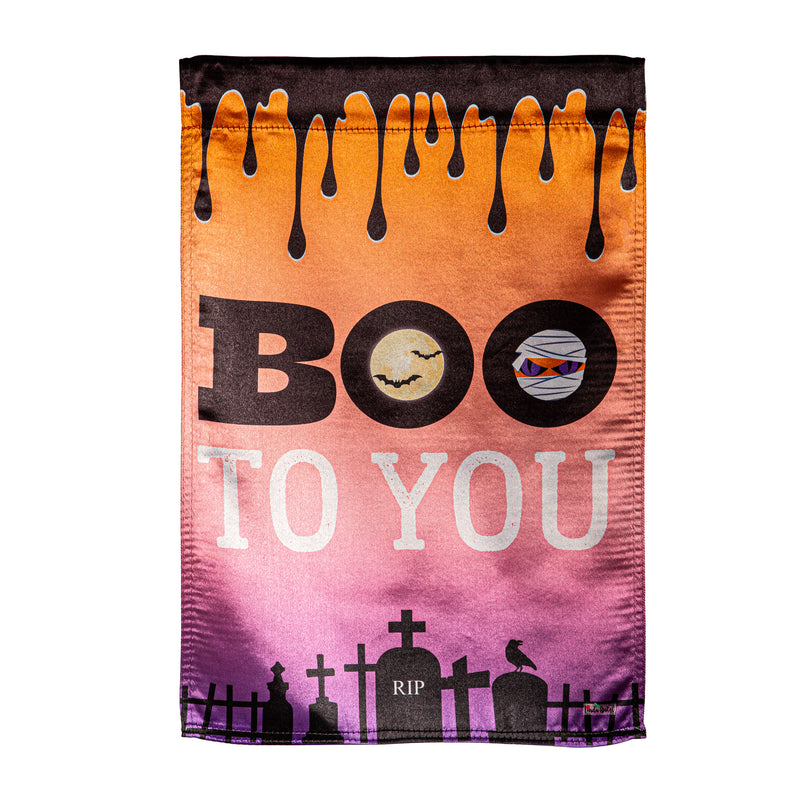 Boo To You Lustre Garden Flag,14lu11895