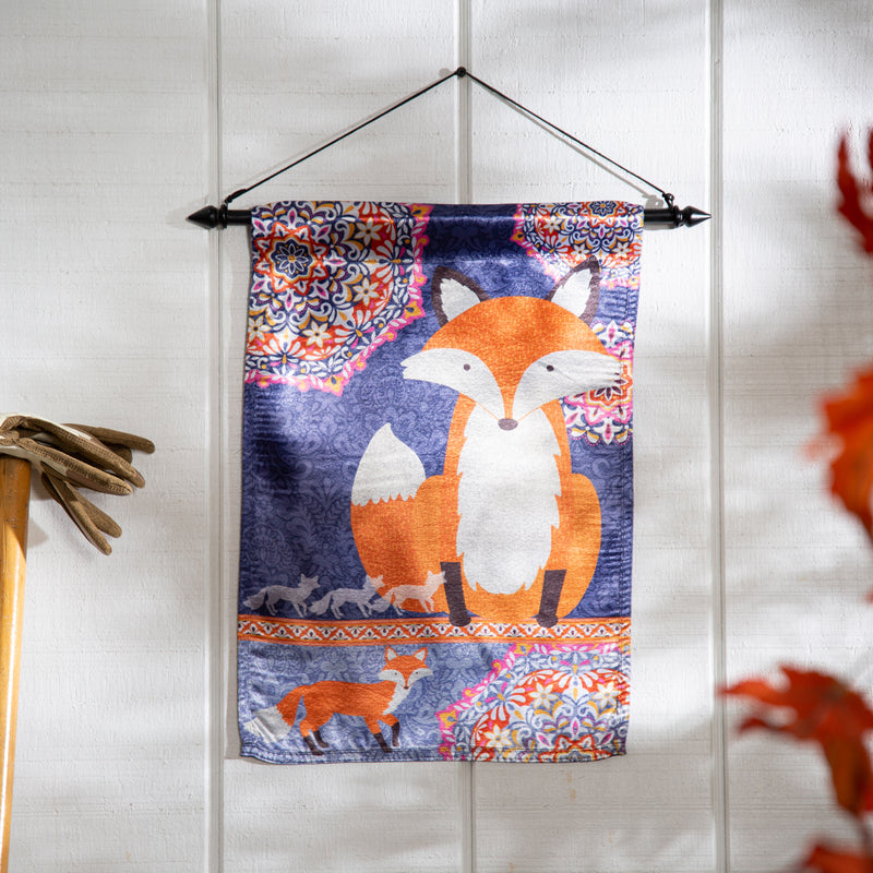 Fox in Fall Lustre Garden Flag,14lu12032