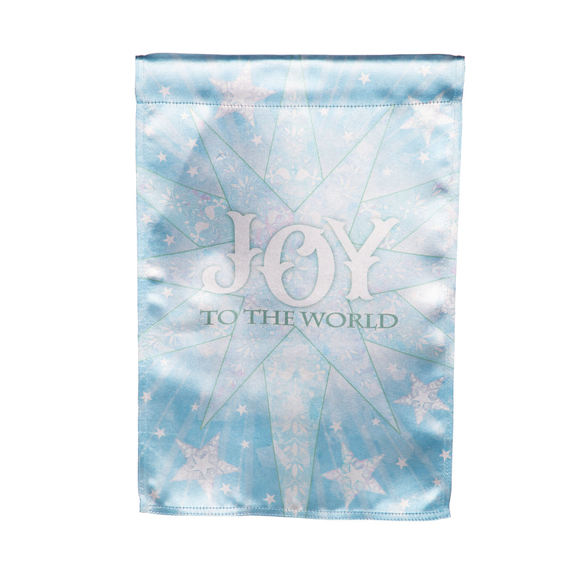 Joy to the World Lustre Garden Flag,14lu12492