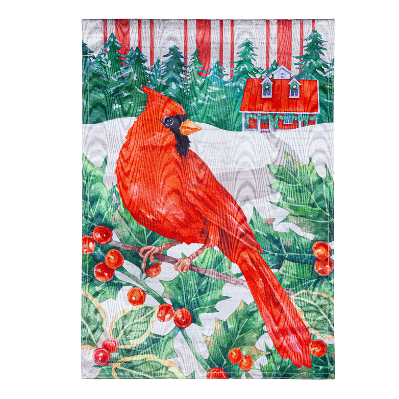 Cardinal Holiday Farmhouse  Moire Garden Flag,14m10825