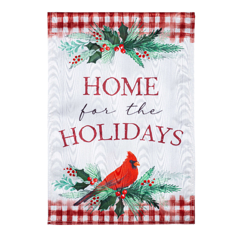 Holiday Cardinal Moire Garden Flag,14m11159