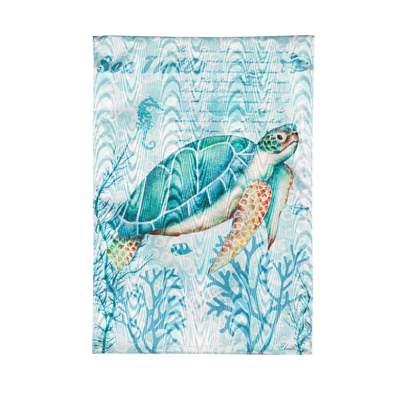 Evergreen Flag,Sea Turtle Moire Garden Flag,0.2x12.5x18 Inches