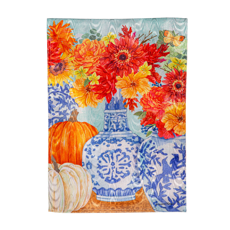 Autumn Floral Moire Garden Flag,14m11760