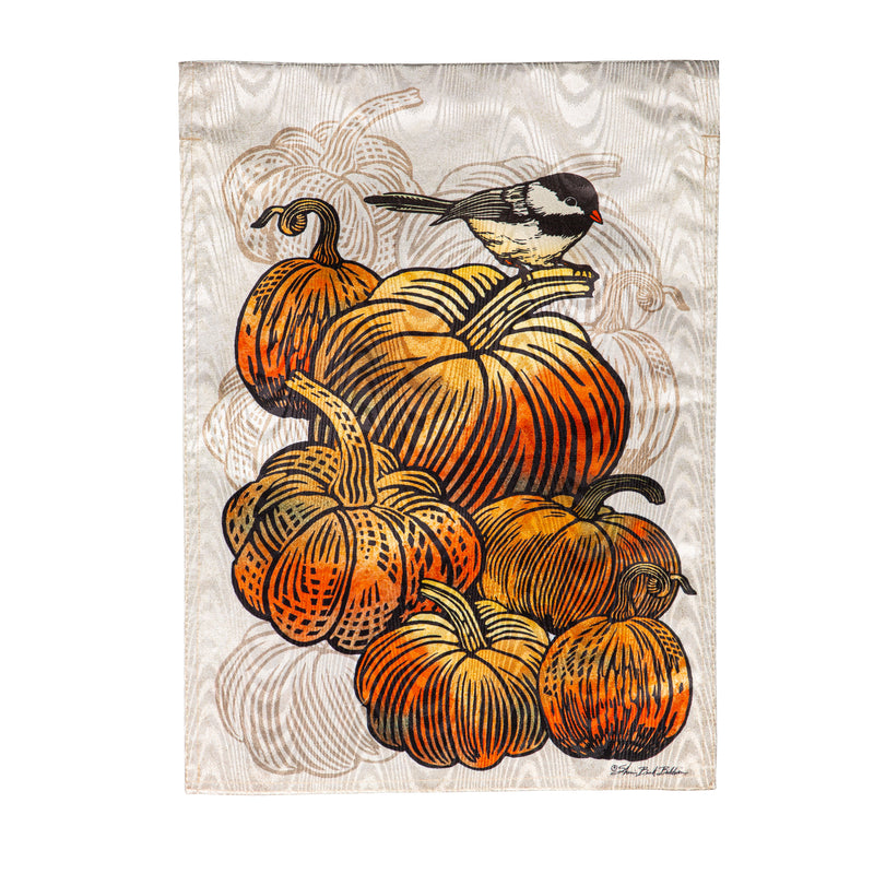 Beautiful Pumpkins Moire Garden Flag,14m11890