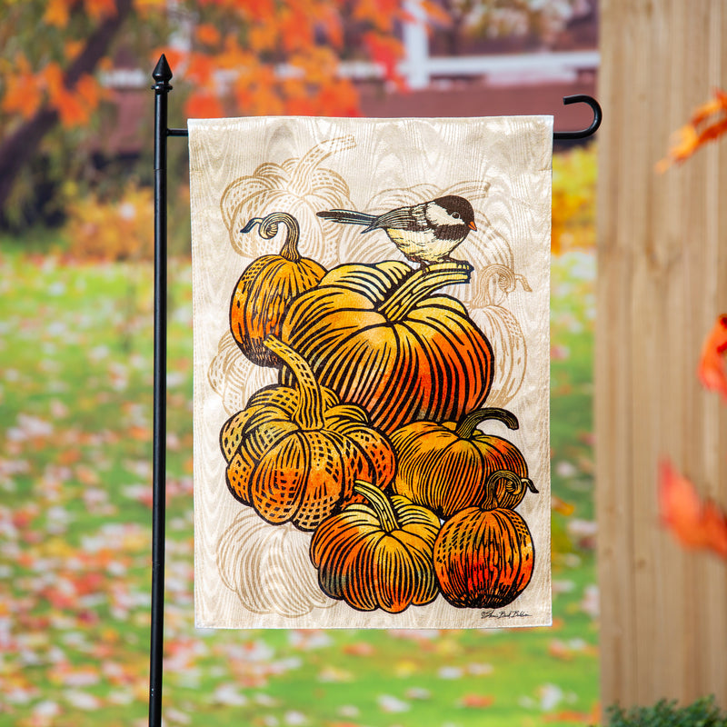 Beautiful Pumpkins Moire Garden Flag,14m11890