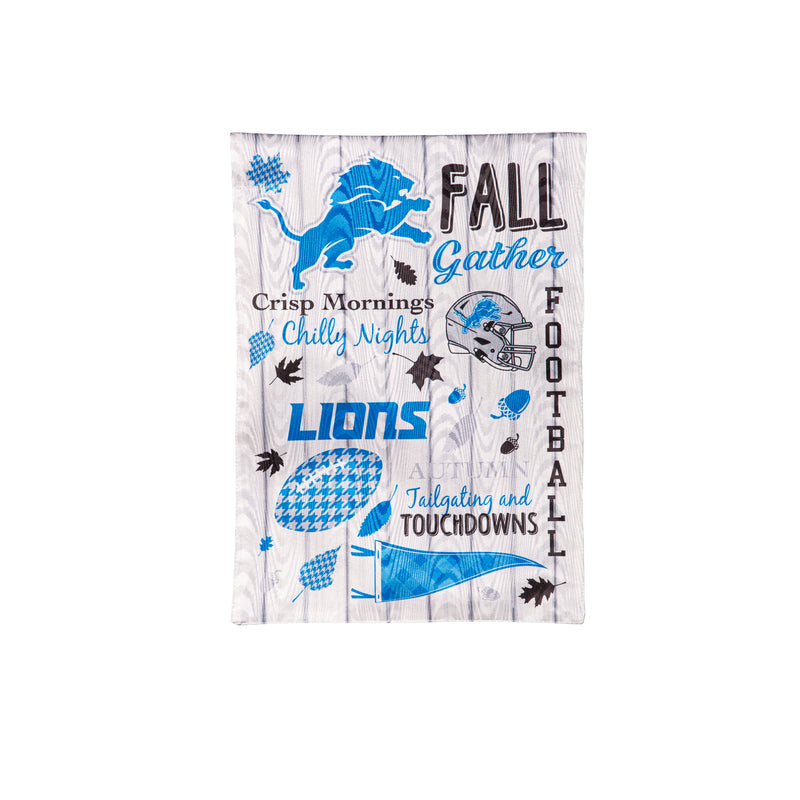 Detroit Lions, Moire Flag, GDN Size, Fall Seasonal,14m3810