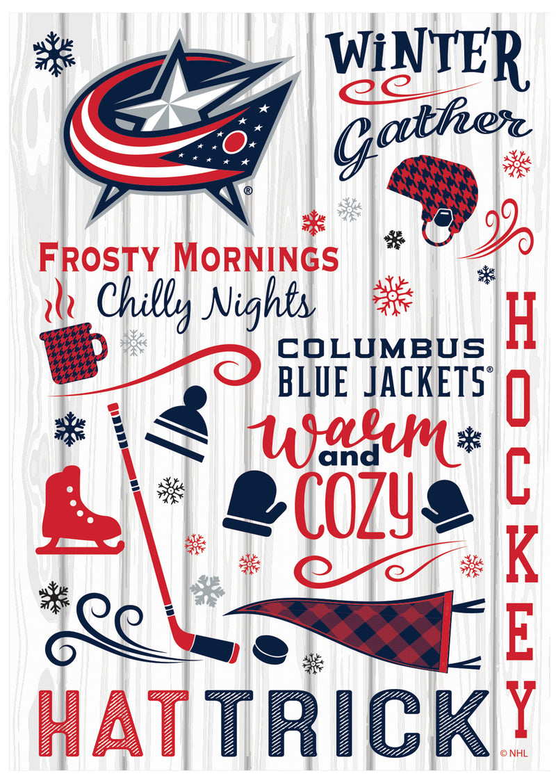 Columbus Blue Jackets, Moire Flag, GDN, Fall Seasonal,14m4357