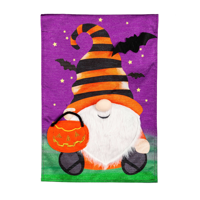 Halloween Gnome Garden Shimmer Linen Flag,14ml9897