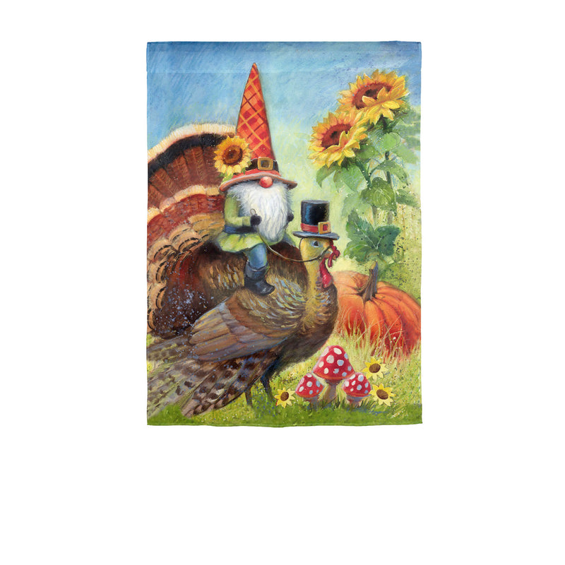 Turkey Gnome Garden Suede Flag,14s10006