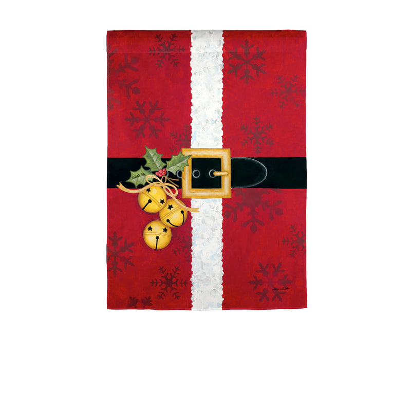 Santa's Belt Garden Suede Flag,14s10077